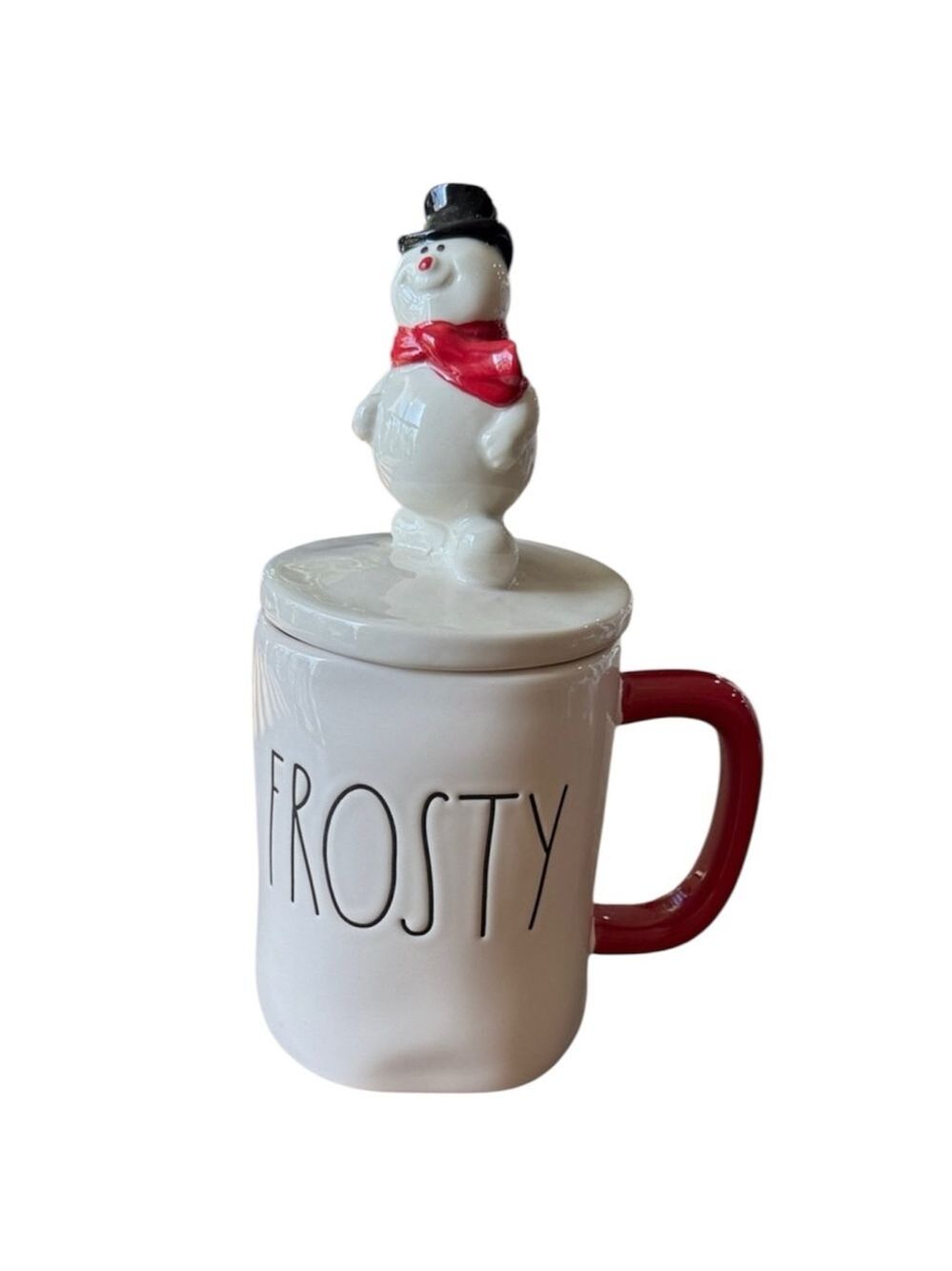 Rae Dunn Frosty the Snowman Mug with Topper